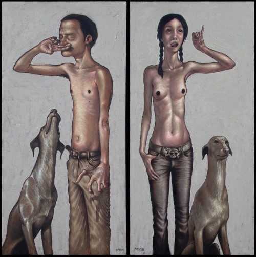 Morris_Molino_Untitled_pair_with_dog. Click for large version.